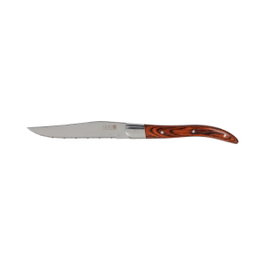Quid Professional Cuchillo Steak Narbona de 22 cm con Mango de Madera y Acero Inox