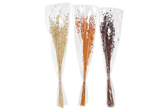 DKD Home Decor Ramo de Flores Secas Surtido de Lino