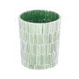 Ixia Portavelas Verde Cristal Decoración 10 x 10 x 13 cm