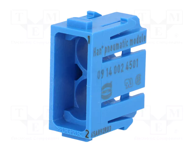 HARTING Han-Modular® Módulo Neumático Macho-Hembra de 2 Vías HARTING Han-Modular® Módulo Neumático Macho-Hembra de 2 Vías
