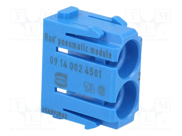 HARTING Han-Modular® Módulo Neumático Macho-Hembra de 2 Vías HARTING Han-Modular® Módulo Neumático Macho-Hembra de 2 Vías