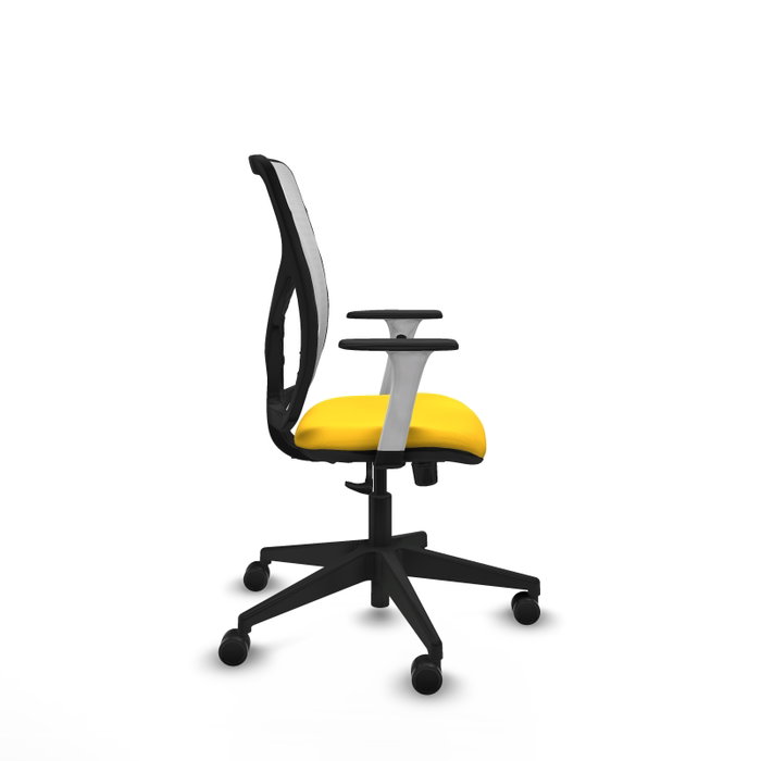 PIQUERAS Y CRESPO Silla de oficina Motilla con mecanismo Sincro, Amarillo y Blanco PIQUERAS Y CRESPO Silla de oficina Motilla con mecanismo Sincro, Amarillo y Blanco