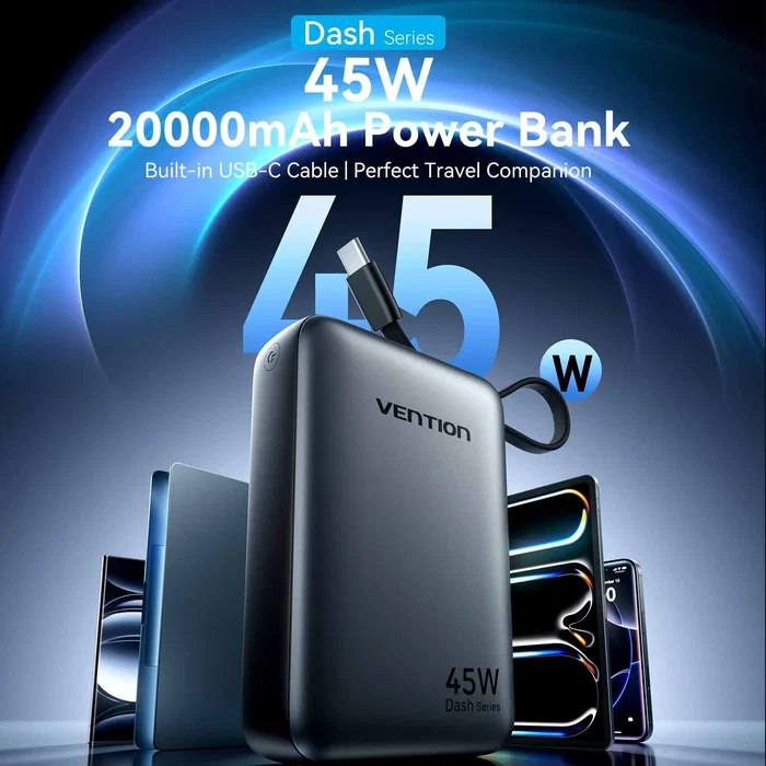 Vention Powerbank FHGH0 20000 mAh 45W Gris