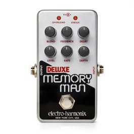 EHX Deluxe Memory Man 550-MS Pedal Efectos Compacto Analógico Delay Chorus Vibrato con Fuente de Alimentación