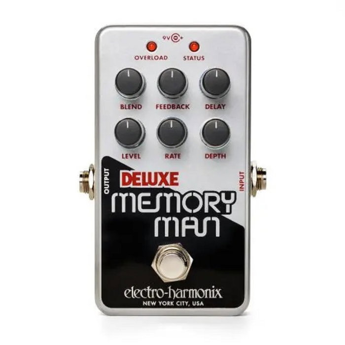 EHX Deluxe Memory Man 550-MS Pedal Efectos Compacto Analógico Delay Chorus Vibrato con Fuente de Alimentación EHX Deluxe Memory Man 550-MS Pedal Efectos Compacto Analógico Delay Chorus Vibrato con Fuente de Alimentación