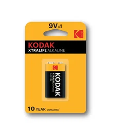 Kodak Xtralife Batería Alcalina de un solo uso 9V (LR61/6LR61) 460 mAh - 1 unidad en blister