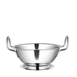 Venus Caldero Mini 13 cm de Diámetro 9 cm de Alto con Asas, Acero Inoxidable Color Plata, Orfebrería