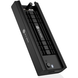 ICY BOX IB-180MC-C31 Caja externa para SSD M.2 NVMe y SATA, USB 3.2 Gen 2 Tipo-C, Negro