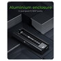 ICY BOX Caja Externa Docking USB 3.2 Gen 2 Tipo-C para SSD M.2 NVMe/SATA hasta 2TB, Herramientas, Aluminio Negro IB-180MC-C31