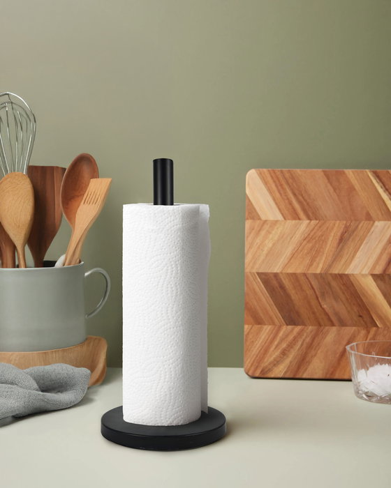 Quttin Portarrollos Cocina Acero Black 32 cm con dimensiones 15 cm x 33 cm x 15 cm (12 Unidades)