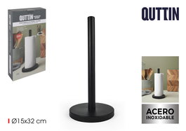 Quttin Portarrollos Cocina Acero Black 32 cm con dimensiones 15 cm x 33 cm x 15 cm (12 Unidades)