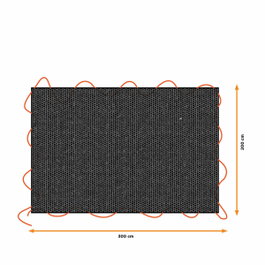 Black+Decker Lona negra para remolque 2x3m