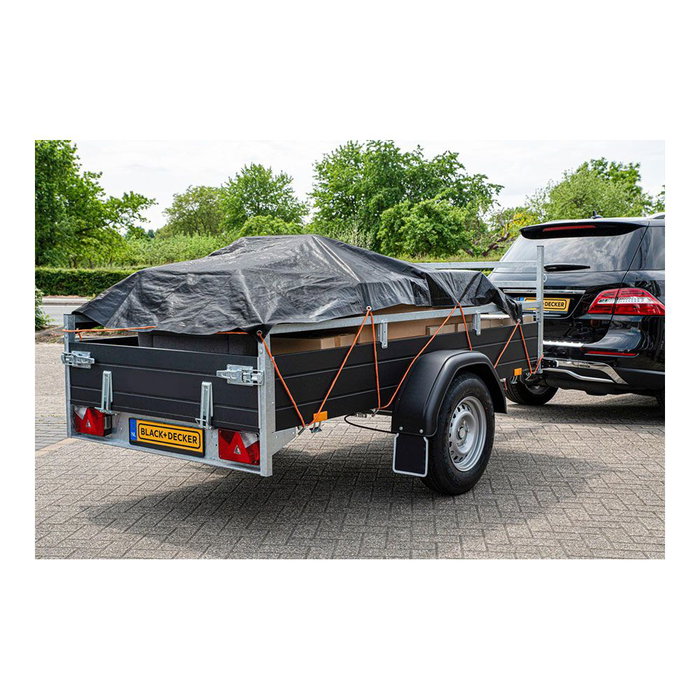 Black+Decker Lona negra para remolque 2x3m Black+Decker Lona negra para remolque 2x3m
