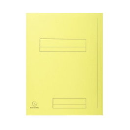 Exacompta Pack de 50 subcarpetas de 2 solapas amarillo canario para A4