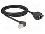 DeLOCK Cable de extensión de red Cat.6A S/FTP RJ45 90° a RJ45 hembra 2 m negro