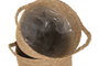 DKD Home Decor Set de 3 Maceteros de Fibra con Asa, Marrón Natural