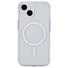eSTUFF Funda Híbrida Magnética Transparente para iPhone 15 Plus - Compatible MagSafe, Protectora con TPU