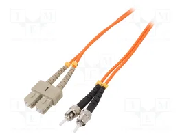 QOLTEC Cable de conexión de fibra óptica OM2 duplex SC/UPC-ST/UPC 1m