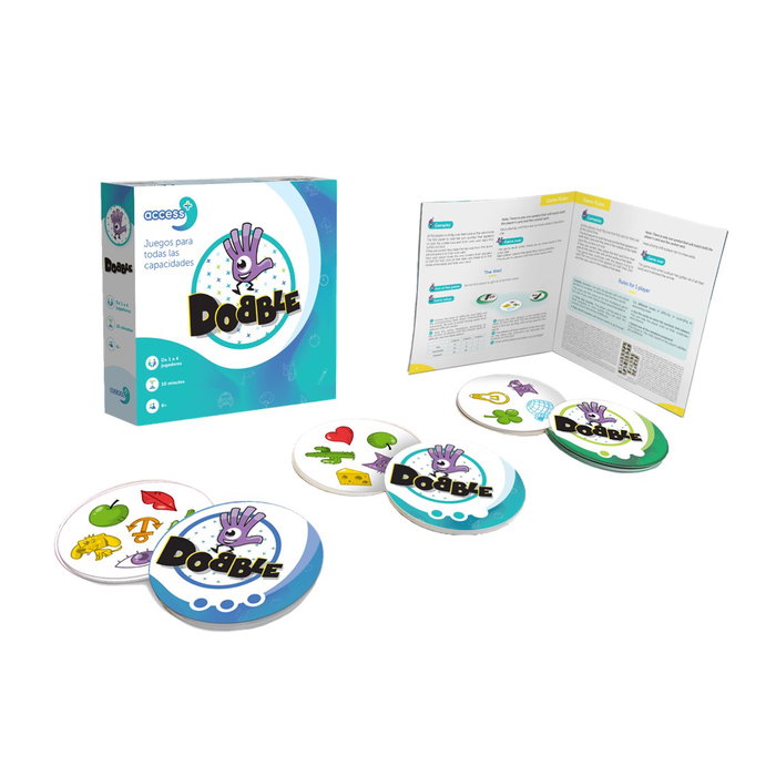 Access+ Juego de Mesa Dobble Access+ (ACSDOB01ES) - Versión Inclusiva y Adaptada para Diversidad Cognitiva, de 1 a 4 Jugadores, Edad Recomendada 6+ Años Access+ Juego de Mesa Dobble Access+ (ACSDOB01ES) - Versión Inclusiva y Adaptada para Diversidad Cognitiva, de 1 a 4 Jugadores, Edad Recomendada 6+ Años