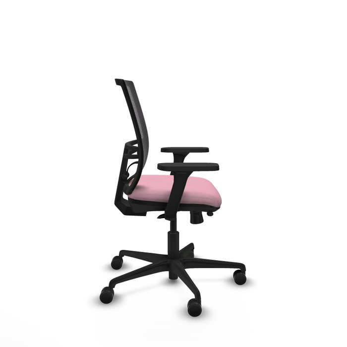 PIQUERAS Y CRESPO Silla de oficina Yunquera Rosa con Mecanismo Sincro/Traslack