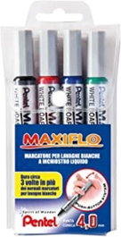 Pentel Estuche de 4 Marcadores Maxiflo S Punta Cónica