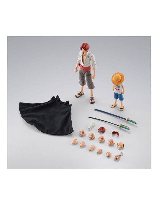 Tamashii Nations - Figuras Articuladas S.H. Figuarts Shanks & Monkey D. Luffy Childhood Version - One Piece Premium Bandai