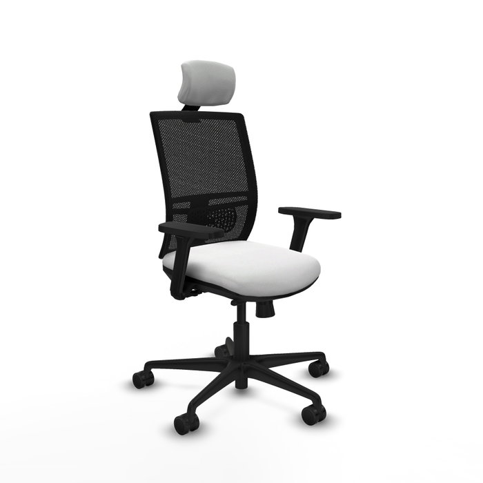PIQUERAS Y CRESPO Silla de oficina Yunquera con mecanismo Sincro/Traslack, Blanco y Negro PIQUERAS Y CRESPO Silla de oficina Yunquera con mecanismo Sincro/Traslack, Blanco y Negro