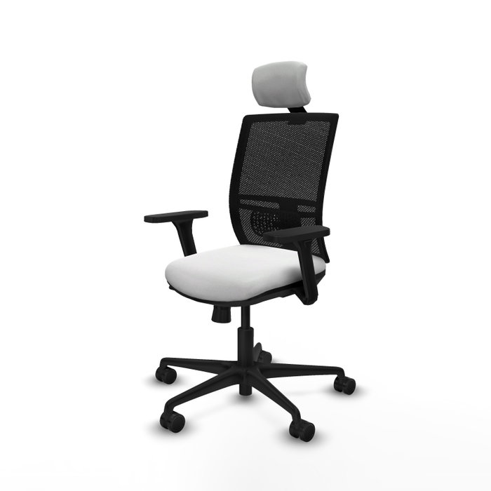 PIQUERAS Y CRESPO Silla de oficina Yunquera con mecanismo Sincro/Traslack, Blanco y Negro PIQUERAS Y CRESPO Silla de oficina Yunquera con mecanismo Sincro/Traslack, Blanco y Negro