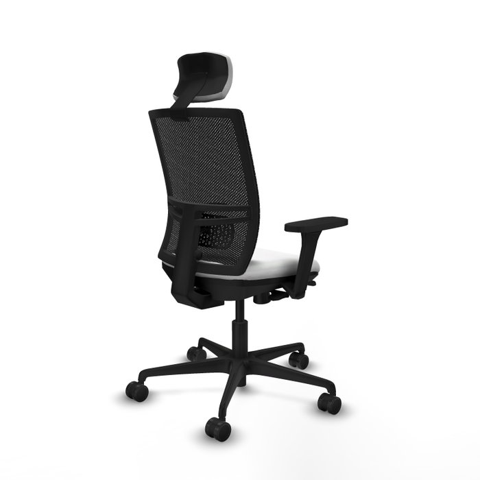 PIQUERAS Y CRESPO Silla de oficina Yunquera con mecanismo Sincro/Traslack, Blanco y Negro PIQUERAS Y CRESPO Silla de oficina Yunquera con mecanismo Sincro/Traslack, Blanco y Negro