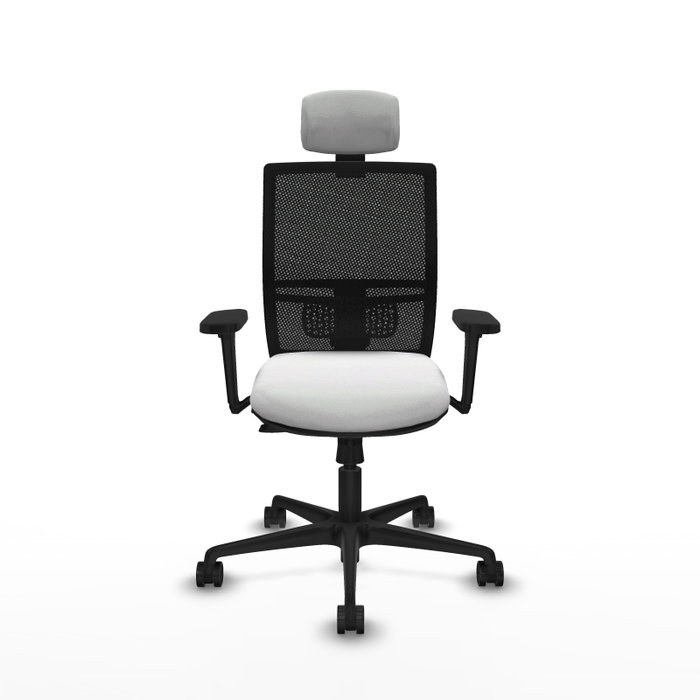 PIQUERAS Y CRESPO Silla de oficina Yunquera con mecanismo Sincro/Traslack, Blanco y Negro PIQUERAS Y CRESPO Silla de oficina Yunquera con mecanismo Sincro/Traslack, Blanco y Negro