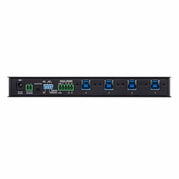 Aten US3344I Switch de periféricos formato industrial USB 3.2 Gen 1 de 4 x 4 puertos