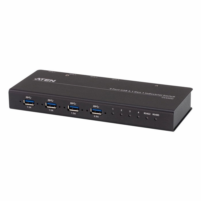 Aten US3344I Switch de periféricos formato industrial USB 3.2 Gen 1 de 4 x 4 puertos