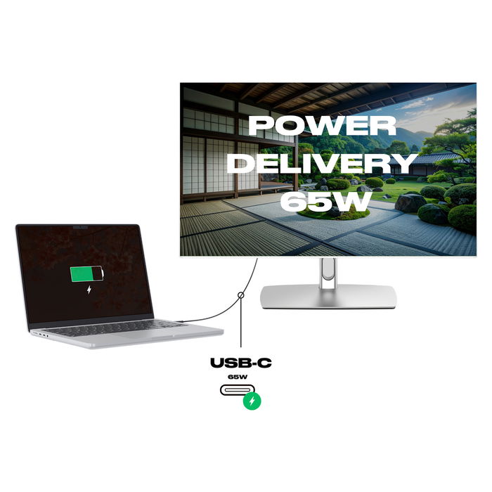 JAPANNEXT JN-IPS27WQHDR-C65W-FLD-T Monitor 68.58cm (27") WQHD IPS Touchscreen 2560 x 1440, 75Hz, HDR10, FreeSync, USB-C 65W, Negro