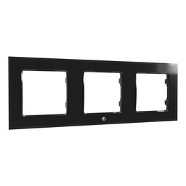 Shelly Wall Frame 3 Marco de pared para interruptor negro 3-fach Schwarz