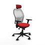 PIQUERAS Y CRESPO Silla de oficina Jorquera con mecanismo Sincro, Rojo y Blanco