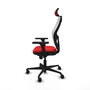 PIQUERAS Y CRESPO Silla de oficina Jorquera con mecanismo Sincro, Rojo y Blanco