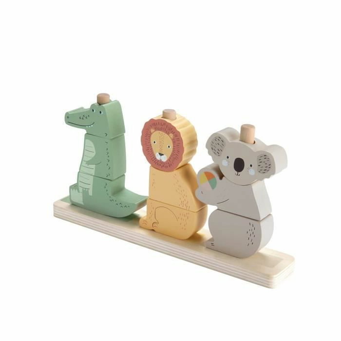 Fisher-Price Animales de madera para apilar y clasificar, 10 piezas HXV04