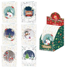 ARGUVAL Christmas Orla Snow Tarjetas de Felicitación Surtido de 6 Modelos, 48 Unidades