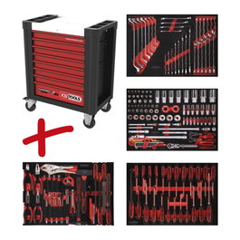 KS Tools Performanceplus Tool Trolley Set P10 con 180 herramientas