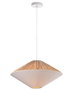 DKD Home Decor Lámpara de Techo de Rafia y Poliéster Natural 58x58x115 cm