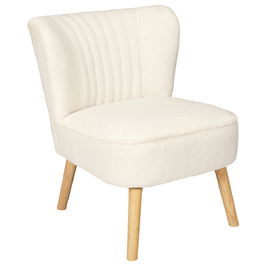 Home Deco Factory Silla Butaca Erika Natural Rizo Patas Madera 70x59x72 cm