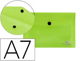 Liderpapel Carpeta Dossier con Broche DIN A7 Verde Traslúcido