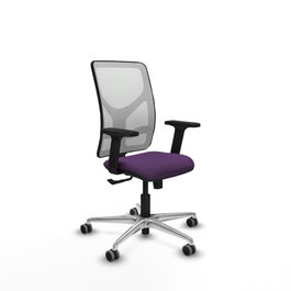 PIQUERAS Y CRESPO Silla de oficina Motilla con mecanismo Sincro, Morada y Blanca