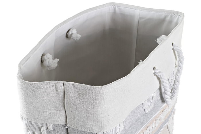 DKD Home Decor Cesta Algodón Gris 35x35x55 DKD Home Decor Cesta Algodón Gris 35x35x55