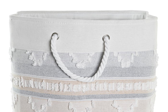 DKD Home Decor Cesta Algodón Gris 35x35x55 DKD Home Decor Cesta Algodón Gris 35x35x55