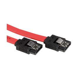 VALUE Cable Interno SATA 6.0 Gbit/s con Cierre Seguro, 1 m, Rojo