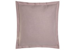 DKD Home Decor Cojín de Lino Malva con Flecos 60x60 cm