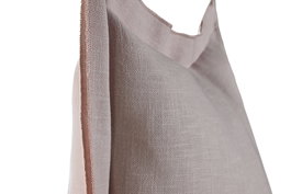 DKD Home Decor Linen collection 1c24 Cojín Malva con Flecos 60 x 60 cm (2 Unidades)