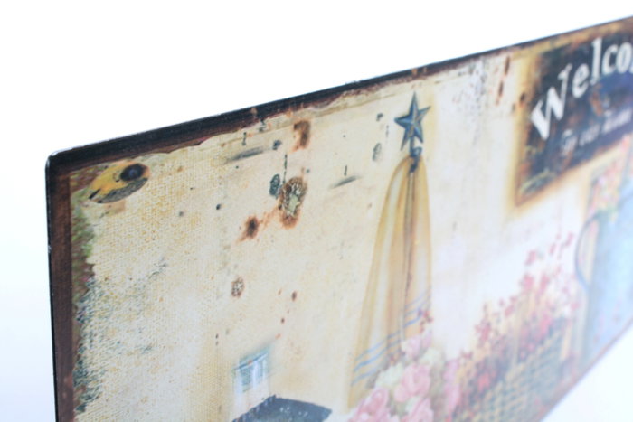 DKD Home Decor Decoración de Pared de Metal Lavanda Multicolor