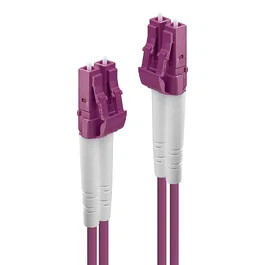Lindy 46344 Cable de Fibra Óptica InfiniBand OM4, 10 Metros, Conectores LC-LC (Rosa)